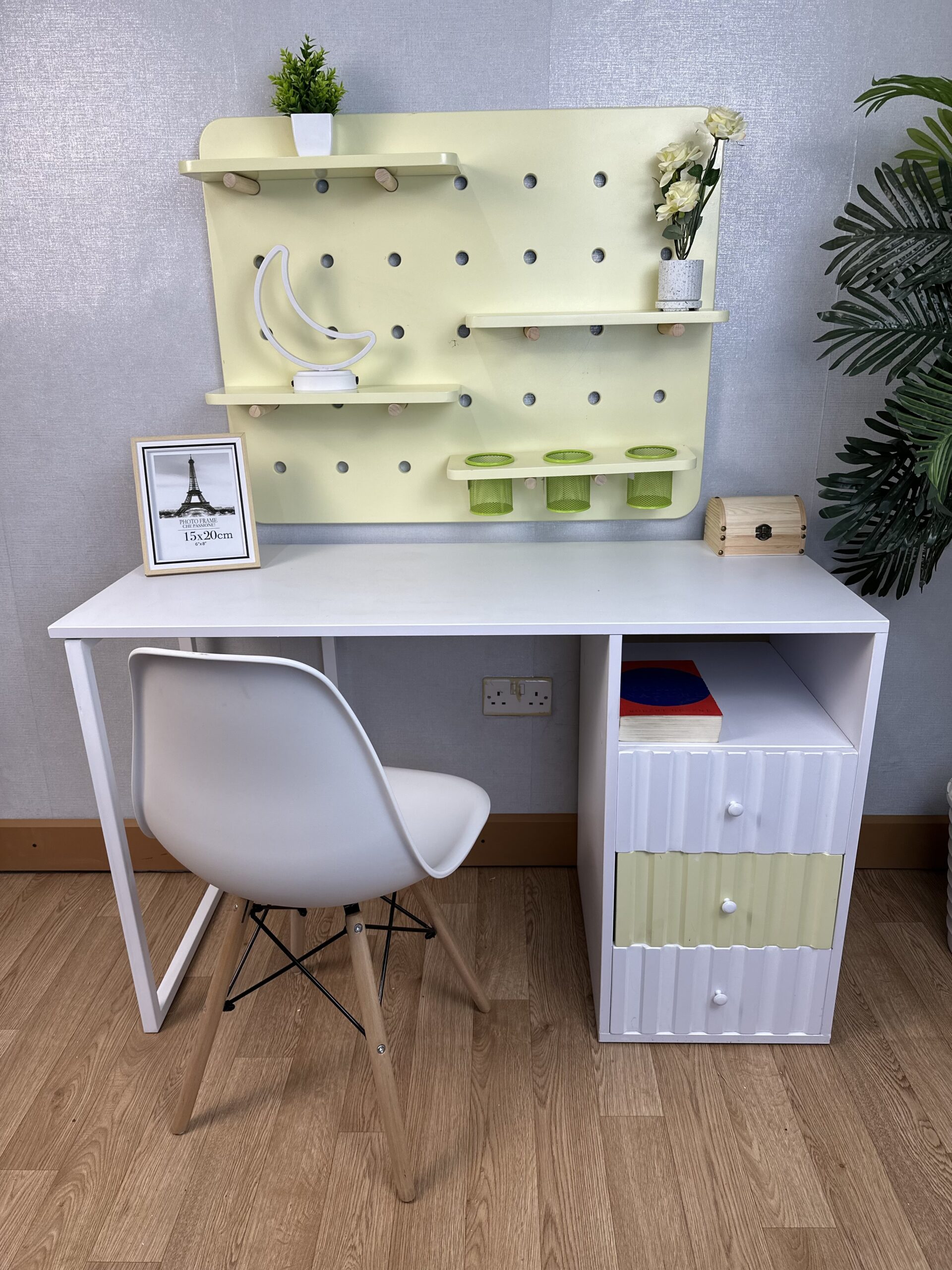 The Colorful Desk with Pegboard
